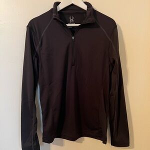 Mens Spyder Lightweight Half Zip Pullover in Black Size Small